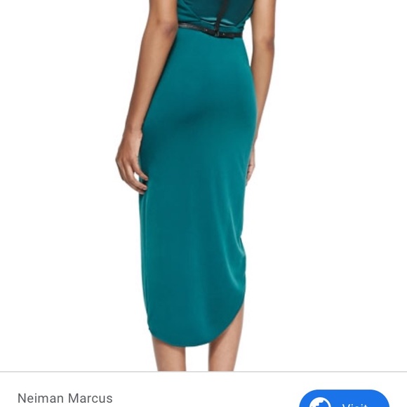 Halston Heritage Belted Jersey Dress - Picture 2 of 7